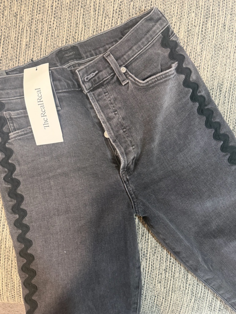 Citizens Of Humanity Charcoal Olivia High Rise Slim Ankle